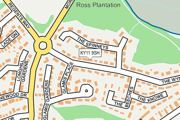 KY11 9SH map - OS OpenMap – Local (Ordnance Survey)