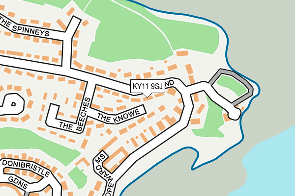 KY11 9SJ map - OS OpenMap – Local (Ordnance Survey)