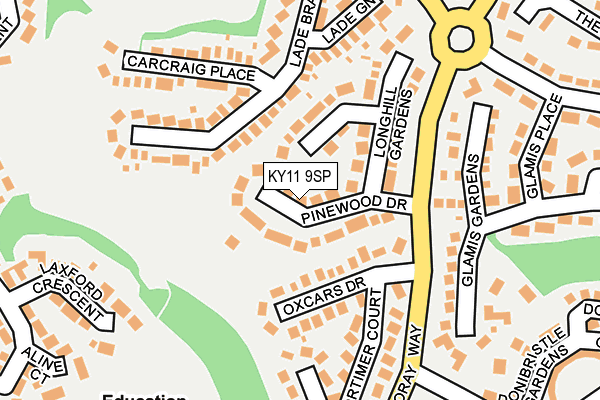 KY11 9SP map - OS OpenMap – Local (Ordnance Survey)