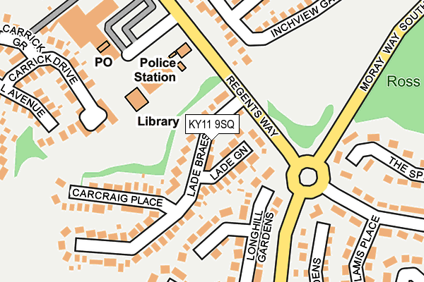 KY11 9SQ map - OS OpenMap – Local (Ordnance Survey)