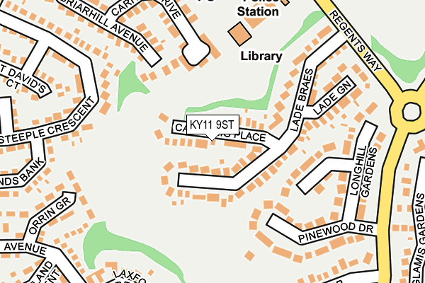 KY11 9ST map - OS OpenMap – Local (Ordnance Survey)