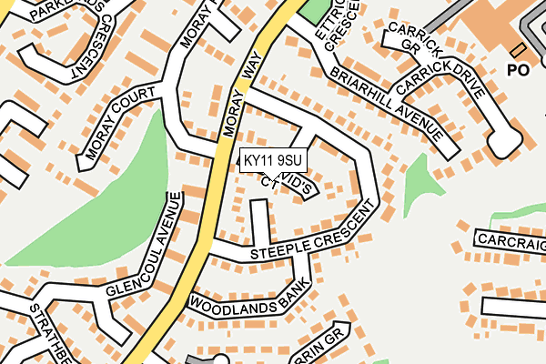 KY11 9SU map - OS OpenMap – Local (Ordnance Survey)