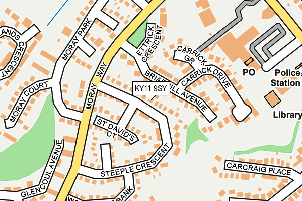 KY11 9SY map - OS OpenMap – Local (Ordnance Survey)