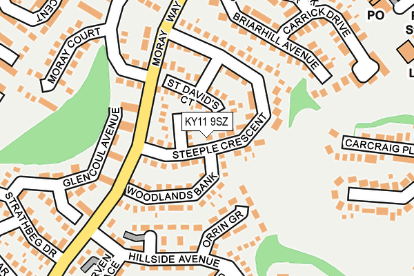 KY11 9SZ map - OS OpenMap – Local (Ordnance Survey)