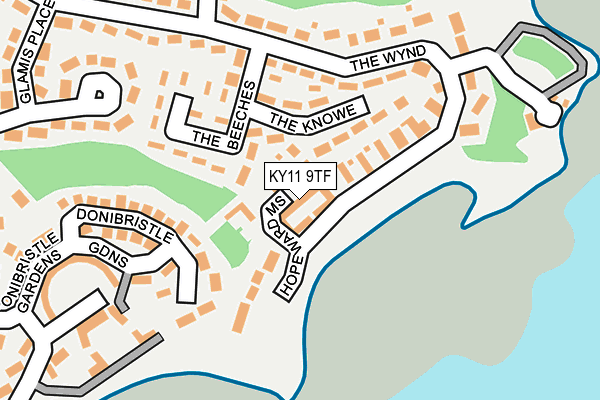KY11 9TF map - OS OpenMap – Local (Ordnance Survey)
