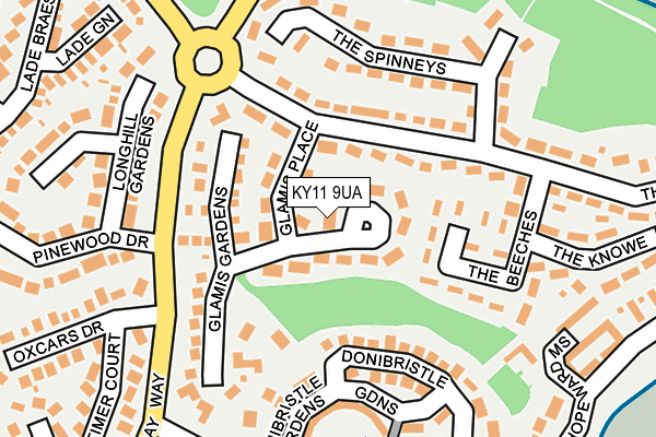 KY11 9UA map - OS OpenMap – Local (Ordnance Survey)