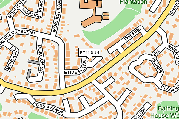 KY11 9UB map - OS OpenMap – Local (Ordnance Survey)