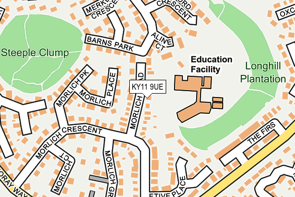 KY11 9UE map - OS OpenMap – Local (Ordnance Survey)