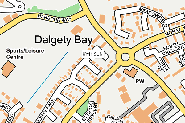 KY11 9UN map - OS OpenMap – Local (Ordnance Survey)