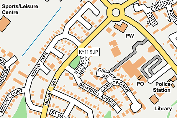 KY11 9UP map - OS OpenMap – Local (Ordnance Survey)