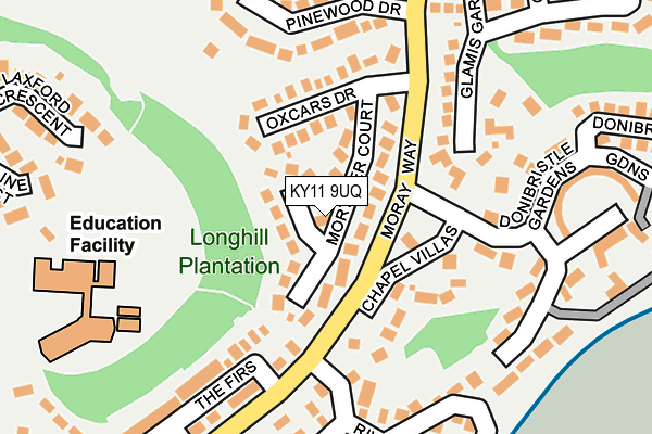 KY11 9UQ map - OS OpenMap – Local (Ordnance Survey)