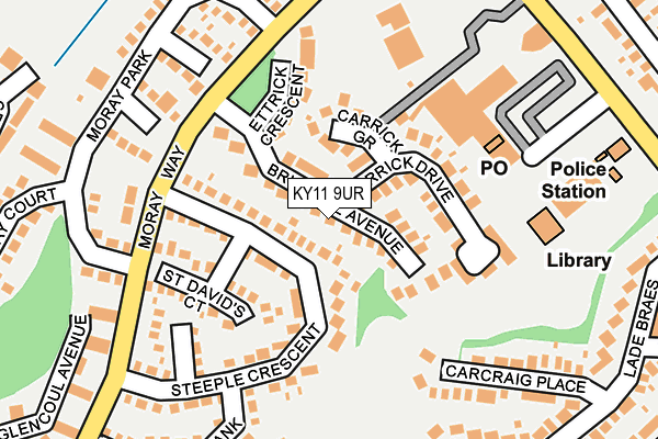 KY11 9UR map - OS OpenMap – Local (Ordnance Survey)