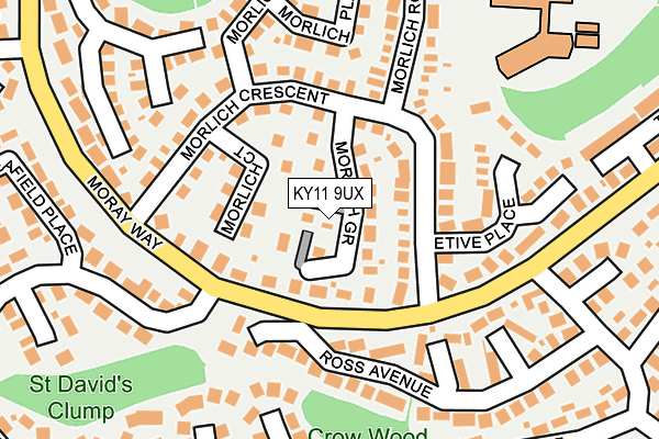 KY11 9UX map - OS OpenMap – Local (Ordnance Survey)