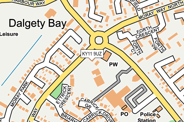 KY11 9UZ map - OS OpenMap – Local (Ordnance Survey)