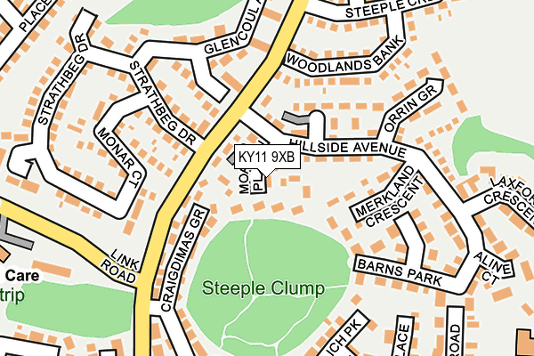 KY11 9XB map - OS OpenMap – Local (Ordnance Survey)