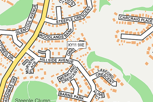 KY11 9XE map - OS OpenMap – Local (Ordnance Survey)