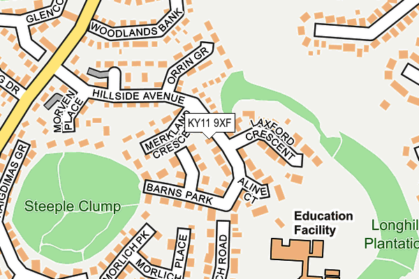 KY11 9XF map - OS OpenMap – Local (Ordnance Survey)