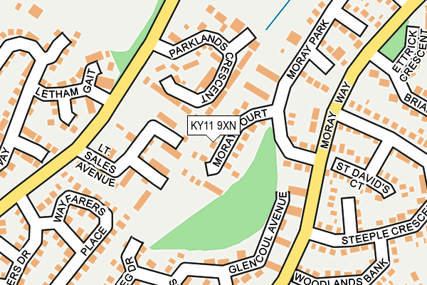 KY11 9XN map - OS OpenMap – Local (Ordnance Survey)