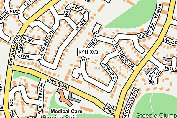 KY11 9XQ map - OS OpenMap – Local (Ordnance Survey)