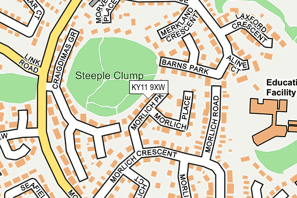 KY11 9XW map - OS OpenMap – Local (Ordnance Survey)