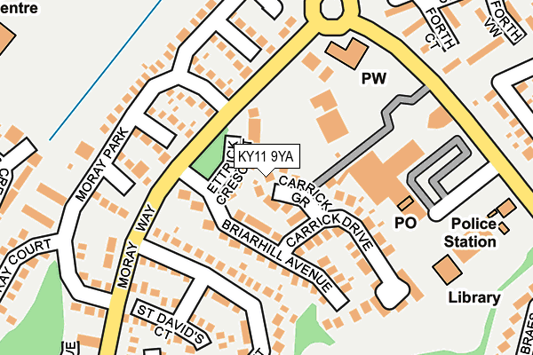 KY11 9YA map - OS OpenMap – Local (Ordnance Survey)