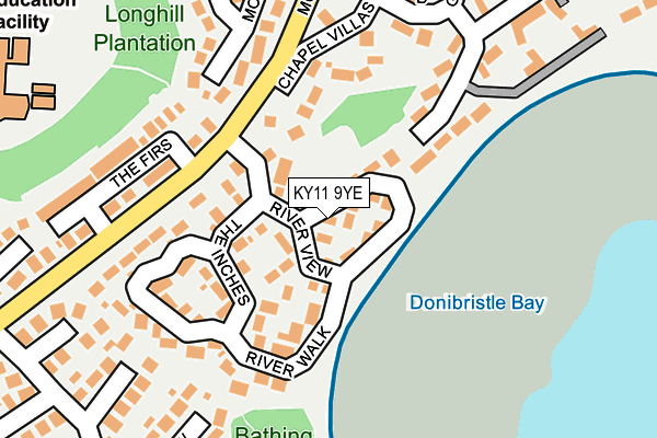 KY11 9YE map - OS OpenMap – Local (Ordnance Survey)