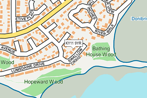 KY11 9YR map - OS OpenMap – Local (Ordnance Survey)