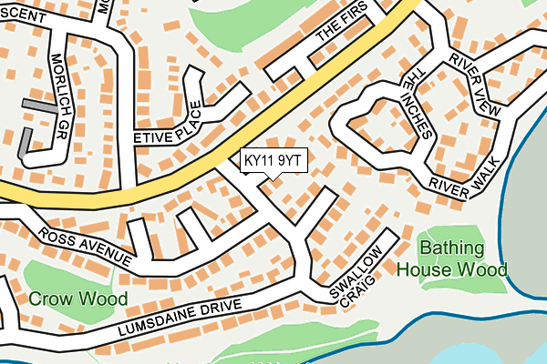 KY11 9YT map - OS OpenMap – Local (Ordnance Survey)