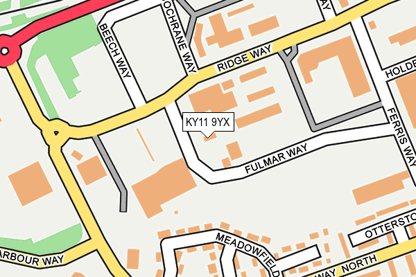 KY11 9YX map - OS OpenMap – Local (Ordnance Survey)