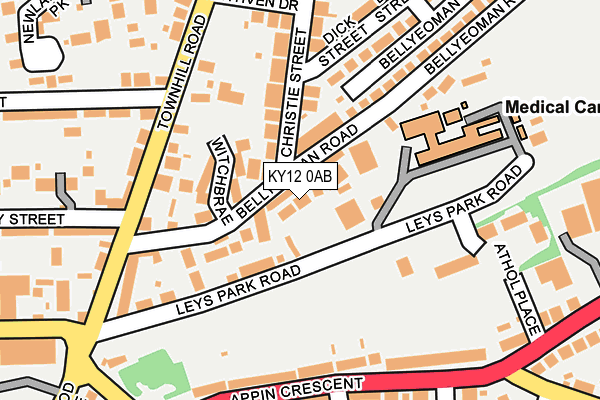 KY12 0AB map - OS OpenMap – Local (Ordnance Survey)