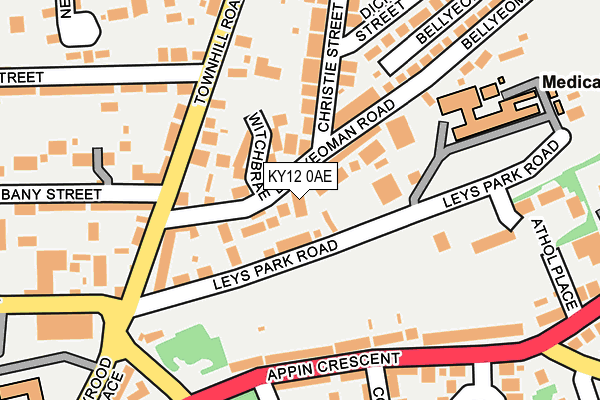 KY12 0AE map - OS OpenMap – Local (Ordnance Survey)
