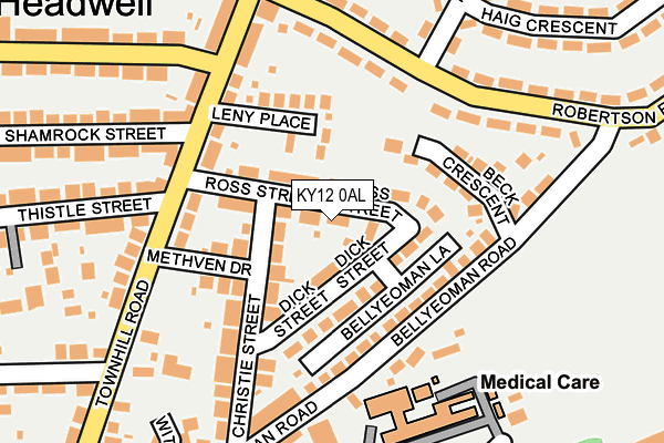 KY12 0AL map - OS OpenMap – Local (Ordnance Survey)