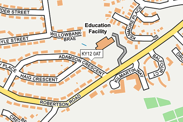 KY12 0AT map - OS OpenMap – Local (Ordnance Survey)