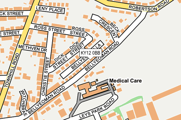 KY12 0BB map - OS OpenMap – Local (Ordnance Survey)