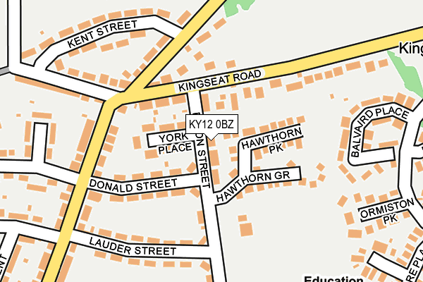 KY12 0BZ map - OS OpenMap – Local (Ordnance Survey)
