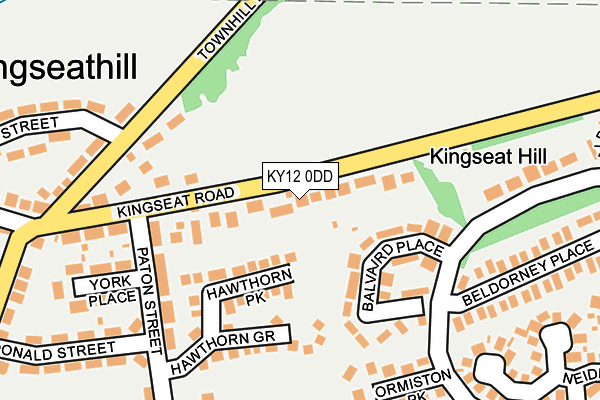 KY12 0DD map - OS OpenMap – Local (Ordnance Survey)