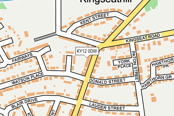 KY12 0DW map - OS OpenMap – Local (Ordnance Survey)