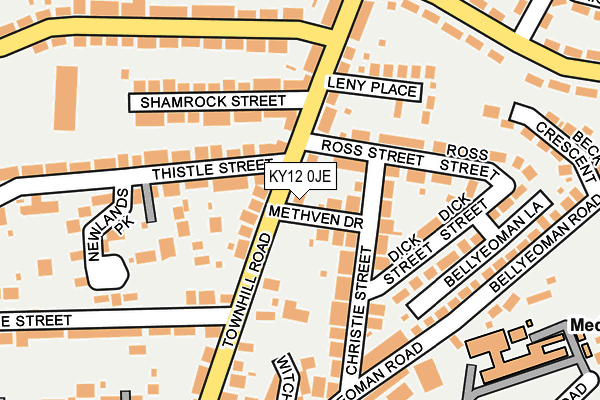 KY12 0JE map - OS OpenMap – Local (Ordnance Survey)