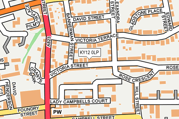 KY12 0LP map - OS OpenMap – Local (Ordnance Survey)