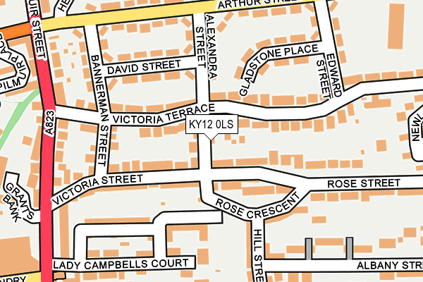 KY12 0LS map - OS OpenMap – Local (Ordnance Survey)