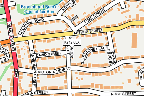 KY12 0LX map - OS OpenMap – Local (Ordnance Survey)