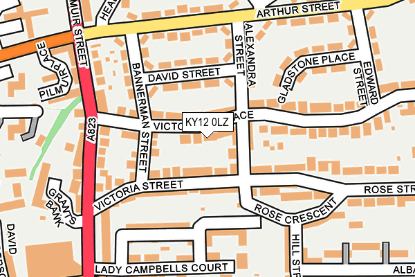 KY12 0LZ map - OS OpenMap – Local (Ordnance Survey)