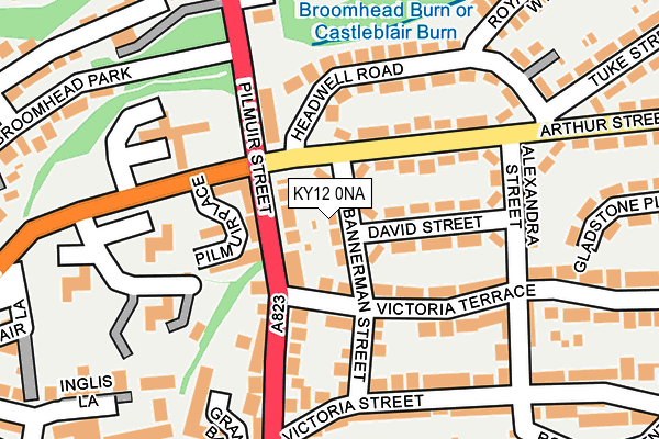 KY12 0NA map - OS OpenMap – Local (Ordnance Survey)