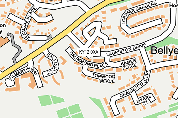 KY12 0XA map - OS OpenMap – Local (Ordnance Survey)