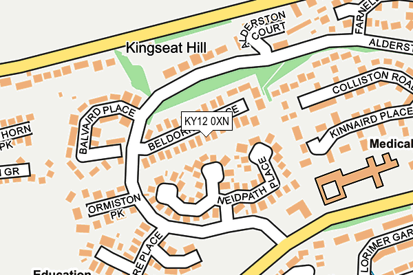 KY12 0XN map - OS OpenMap – Local (Ordnance Survey)
