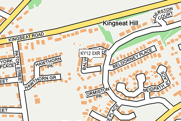 KY12 0XR map - OS OpenMap – Local (Ordnance Survey)
