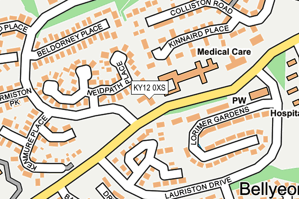 KY12 0XS map - OS OpenMap – Local (Ordnance Survey)