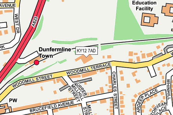 KY12 7AD map - OS OpenMap – Local (Ordnance Survey)