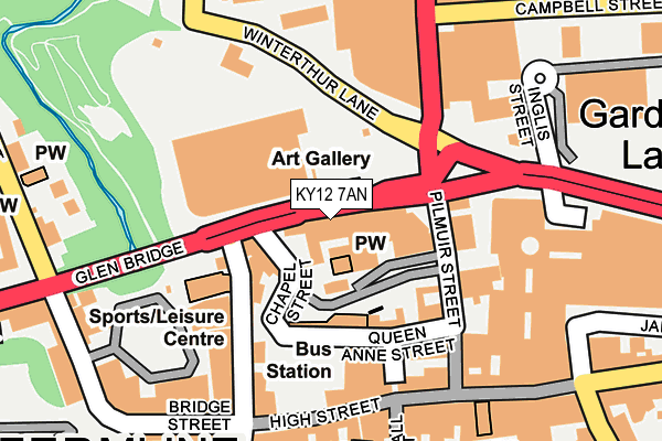 KY12 7AN map - OS OpenMap – Local (Ordnance Survey)