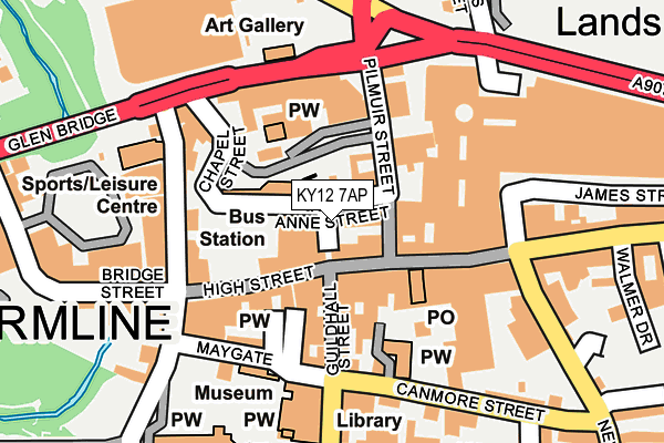 KY12 7AP map - OS OpenMap – Local (Ordnance Survey)